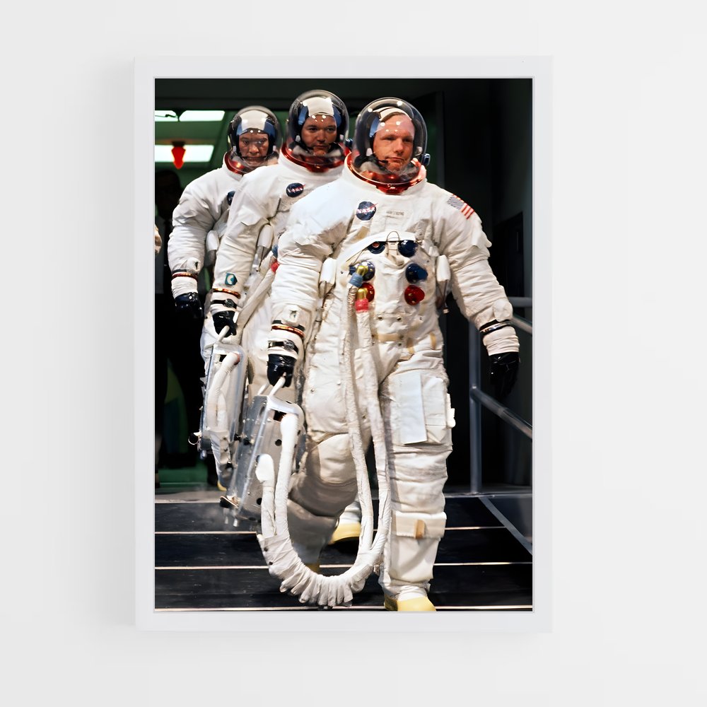 Poster Pas de Géant – affiche Astronautes (vue 3)